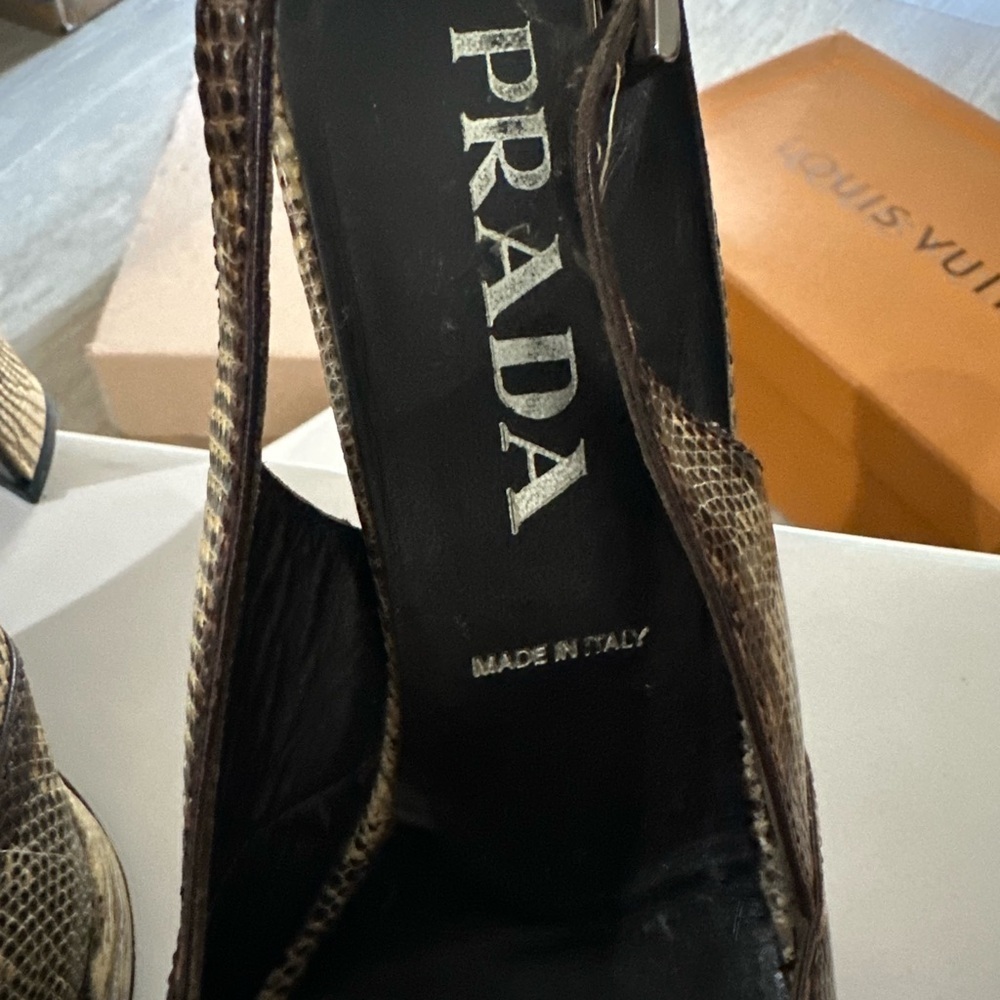 1990s Prada Ringtail Lizard Platform w Curved Heel - Picture 12 of 12